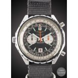 A GENTLEMAN'S STAINLESS STEEL IRAQI MILITARY AIR FORCE BREITLING AUTOMATIC NAVITIMER PILOTS