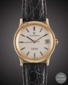 A GENTLEMAN'S "NOS" 18K SOLID ROSE GOLD OMEGA CONSTELLATION AUTOMATIC WRIST WATCH CIRCA 1969, REF.