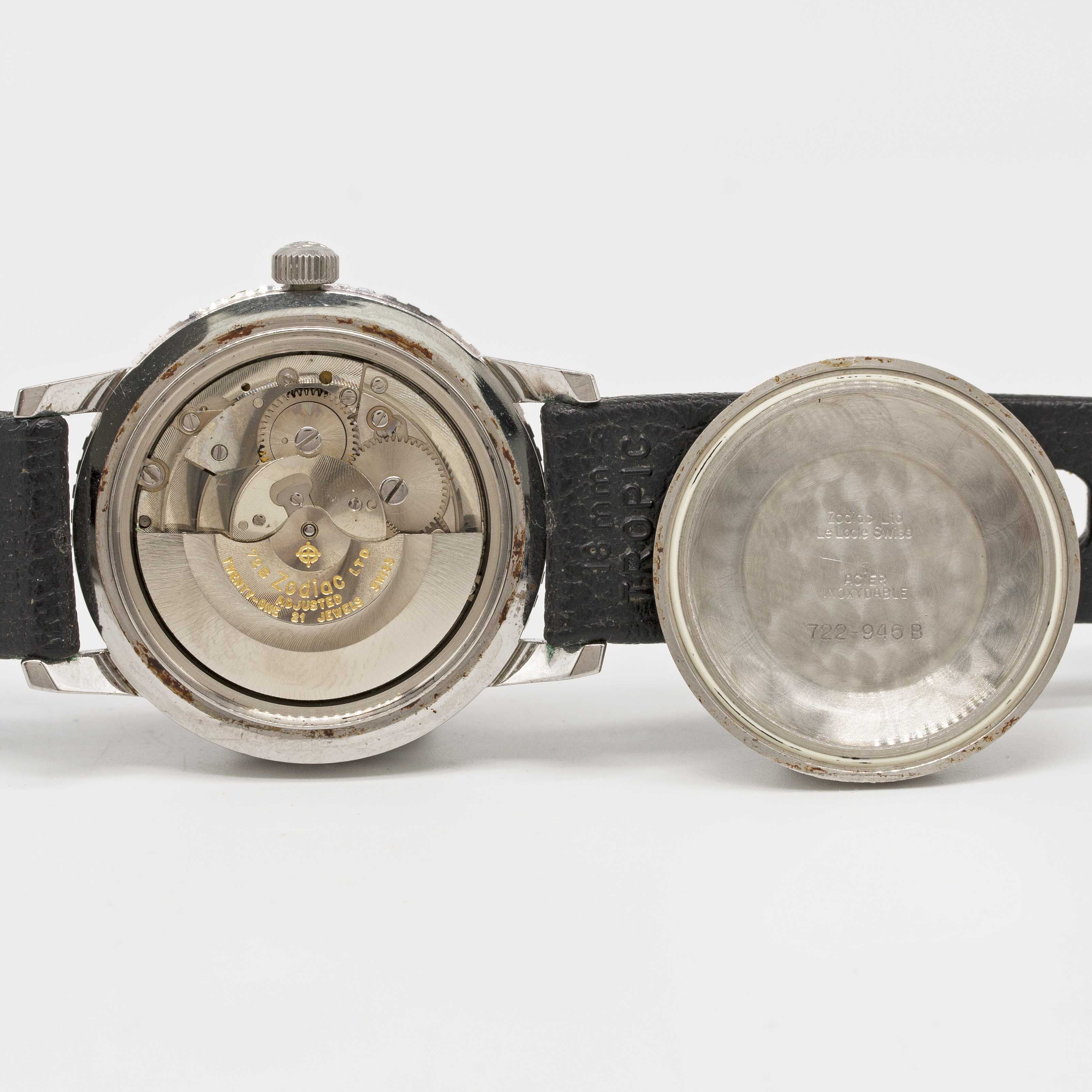 A GENTLEMAN'S STAINLESS STEEL ZODIAC SEA WOLF AUTOMATIC DIVERS WRIST WATCH CIRCA 1960s, REF. 722- - Image 5 of 5