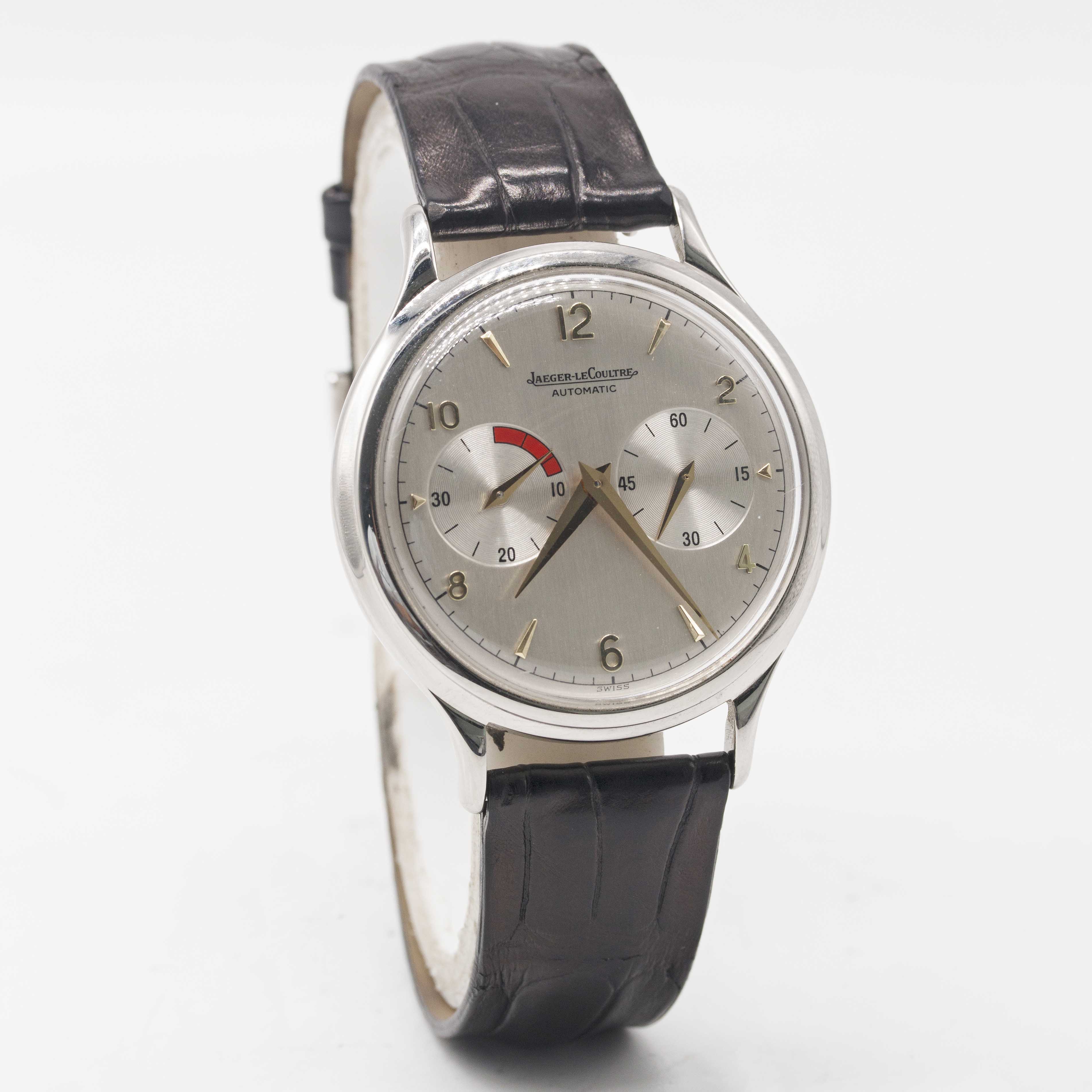 A GENTLEMAN'S STAINLESS STEEL JAEGER LECOULTRE "FUTUREMATIC" POWER RESERVE WRIST WATCH CIRCA 1960s - Image 4 of 6