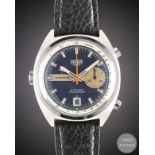 A GENTLEMAN'S STAINLESS STEEL HEUER CARRERA AUTOMATIC CHRONOGRAPH WRIST WATCH CIRCA 1972, REF.