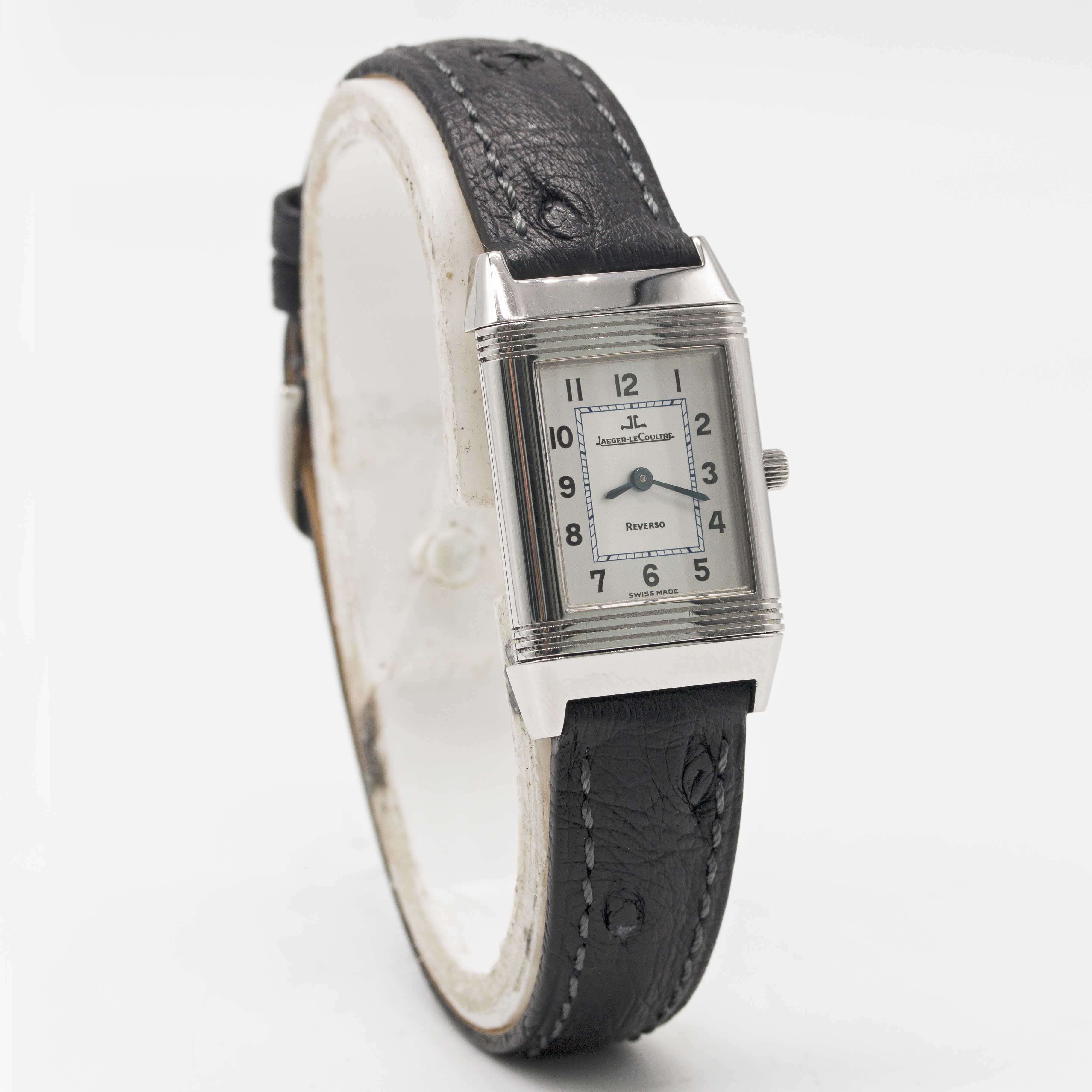 A LADIES STAINLESS STEEL JAEGER LECOULTRE REVERSO WRIST WATCH CIRCA 2000, REF. 260.8.86 Movement: - Image 4 of 6