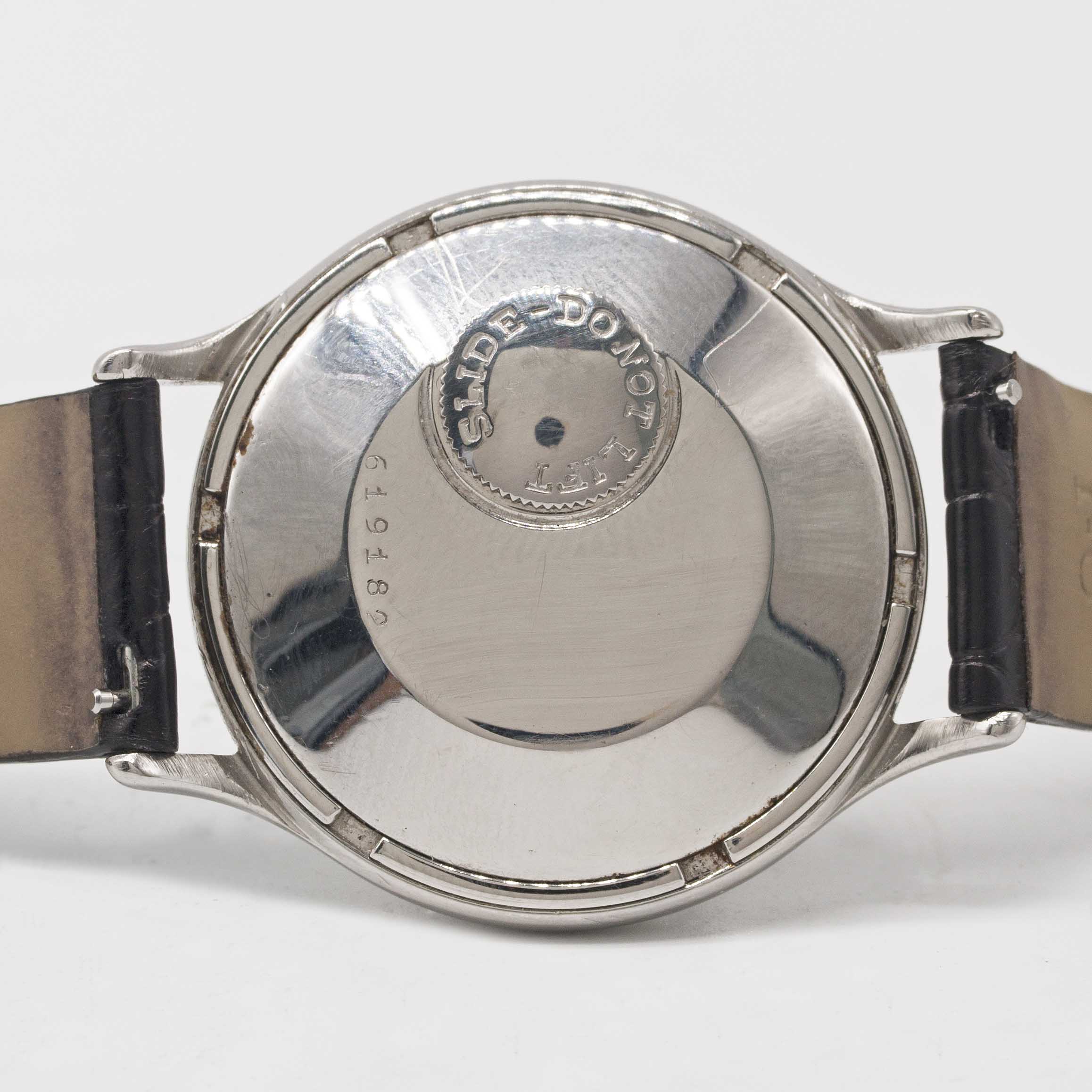 A GENTLEMAN'S STAINLESS STEEL JAEGER LECOULTRE "FUTUREMATIC" POWER RESERVE WRIST WATCH CIRCA 1960s - Image 6 of 6
