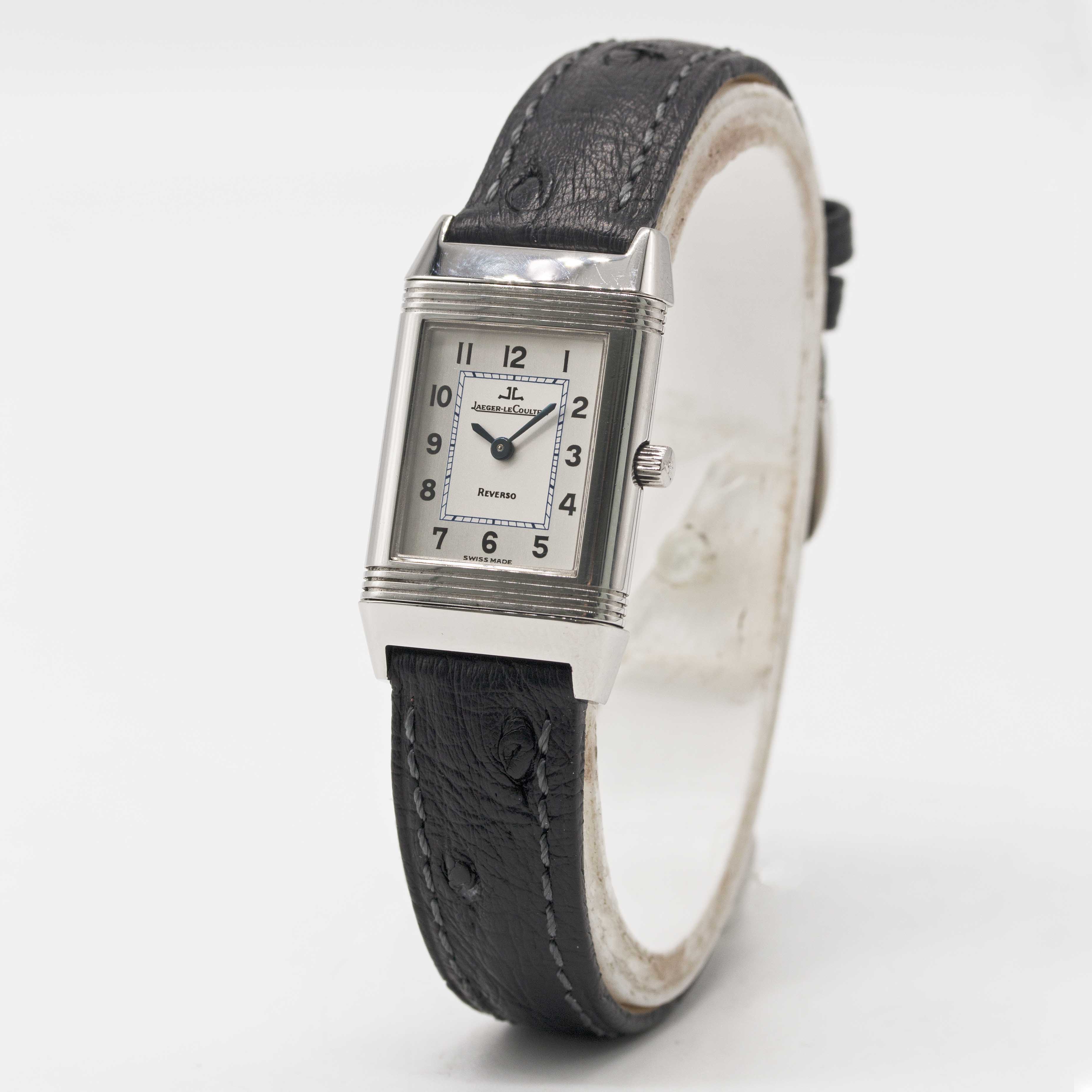 A LADIES STAINLESS STEEL JAEGER LECOULTRE REVERSO WRIST WATCH CIRCA 2000, REF. 260.8.86 Movement: - Image 3 of 6