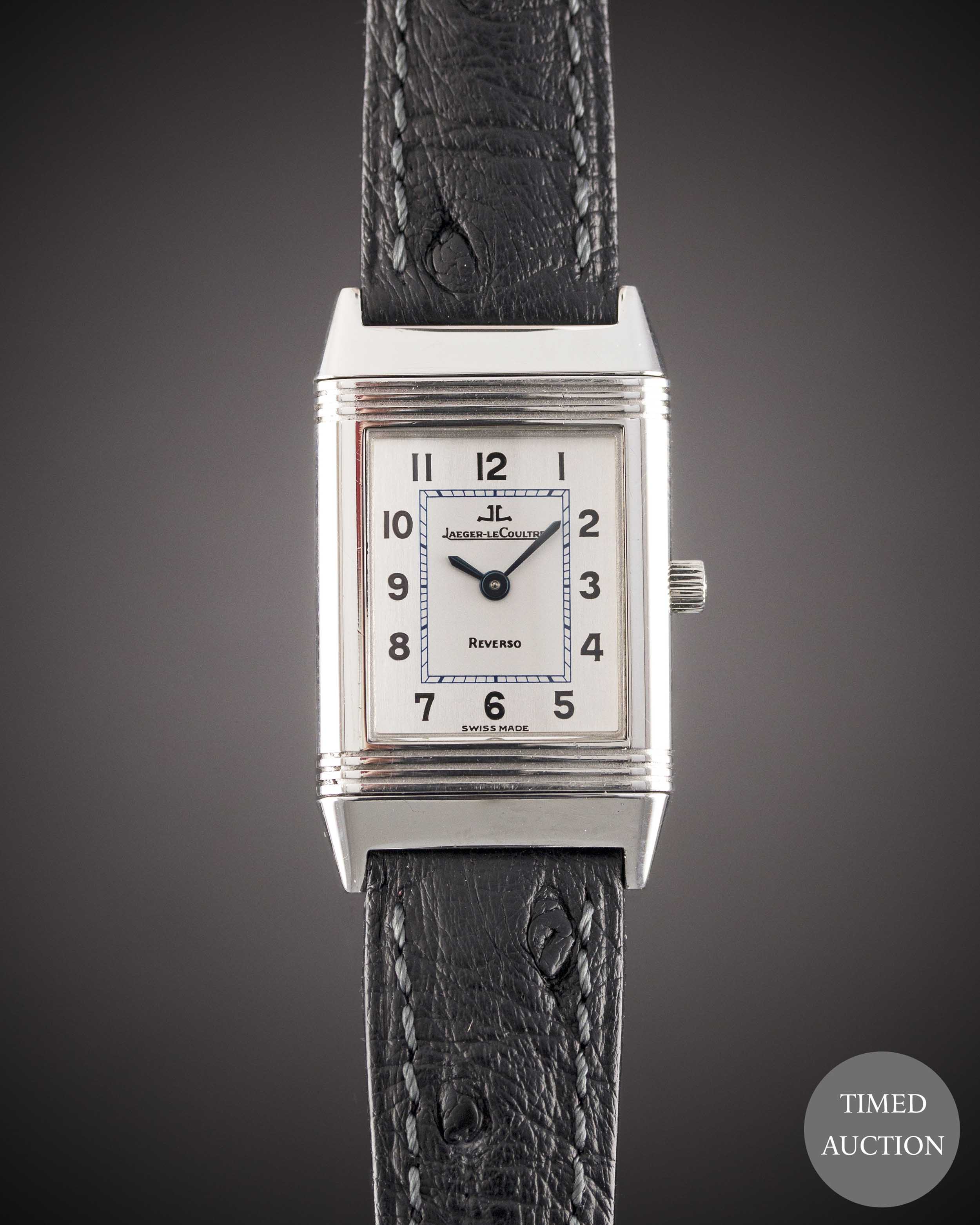 A LADIES STAINLESS STEEL JAEGER LECOULTRE REVERSO WRIST WATCH CIRCA 2000, REF. 260.8.86 Movement: