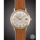 A GENTLEMAN'S 9CT SOLID GOLD OMEGA SEAMASTER DE VILLE AUTOMATIC WRIST WATCH CIRCA 1960s Movement: