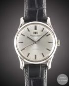 A GENTLEMAN'S STAINLESS STEEL IWC AUTOMATIC WRIST WATCH CIRCA 1960s, WITH "BOMBE" LUGS Movement: