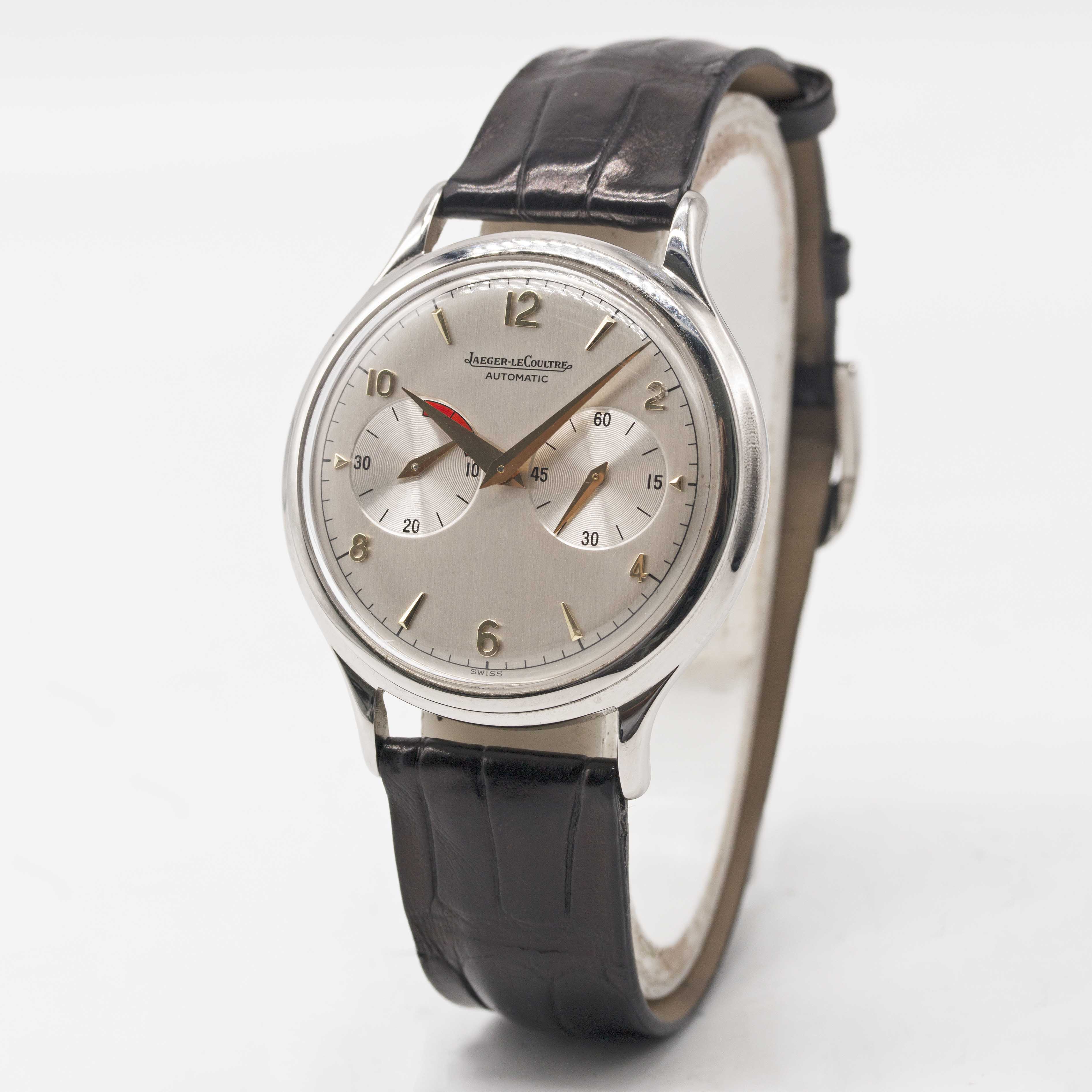 A GENTLEMAN'S STAINLESS STEEL JAEGER LECOULTRE "FUTUREMATIC" POWER RESERVE WRIST WATCH CIRCA 1960s - Image 3 of 6