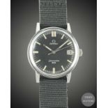 A GENTLEMAN'S STAINLESS STEEL OMEGA SEAMASTER 600 WRIST WATCH CIRCA 1967, REF. 136.011 WITH BLACK