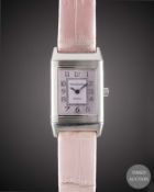 A LADIES STAINLESS STEEL JAEGER LECOULTRE REVERSO WRIST WATCH CIRCA 2000s Movement: Quartz, signed