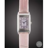 A LADIES STAINLESS STEEL JAEGER LECOULTRE REVERSO WRIST WATCH CIRCA 2000s Movement: Quartz, signed