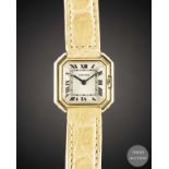 A LADIES 18K SOLID GOLD CARTIER CEINTURE WRIST WATCH CIRCA 1960s Movement: 18J, manual wind,