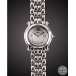 A LADIES STAINLESS STEEL CHOPARD HAPPY SPORT BRACELET WATCH CIRCA 2000s, REF. 8245 / 27/8250-23 WITH