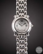 A LADIES STAINLESS STEEL CHOPARD HAPPY SPORT BRACELET WATCH CIRCA 2000s, REF. 8245 / 27/8250-23 WITH