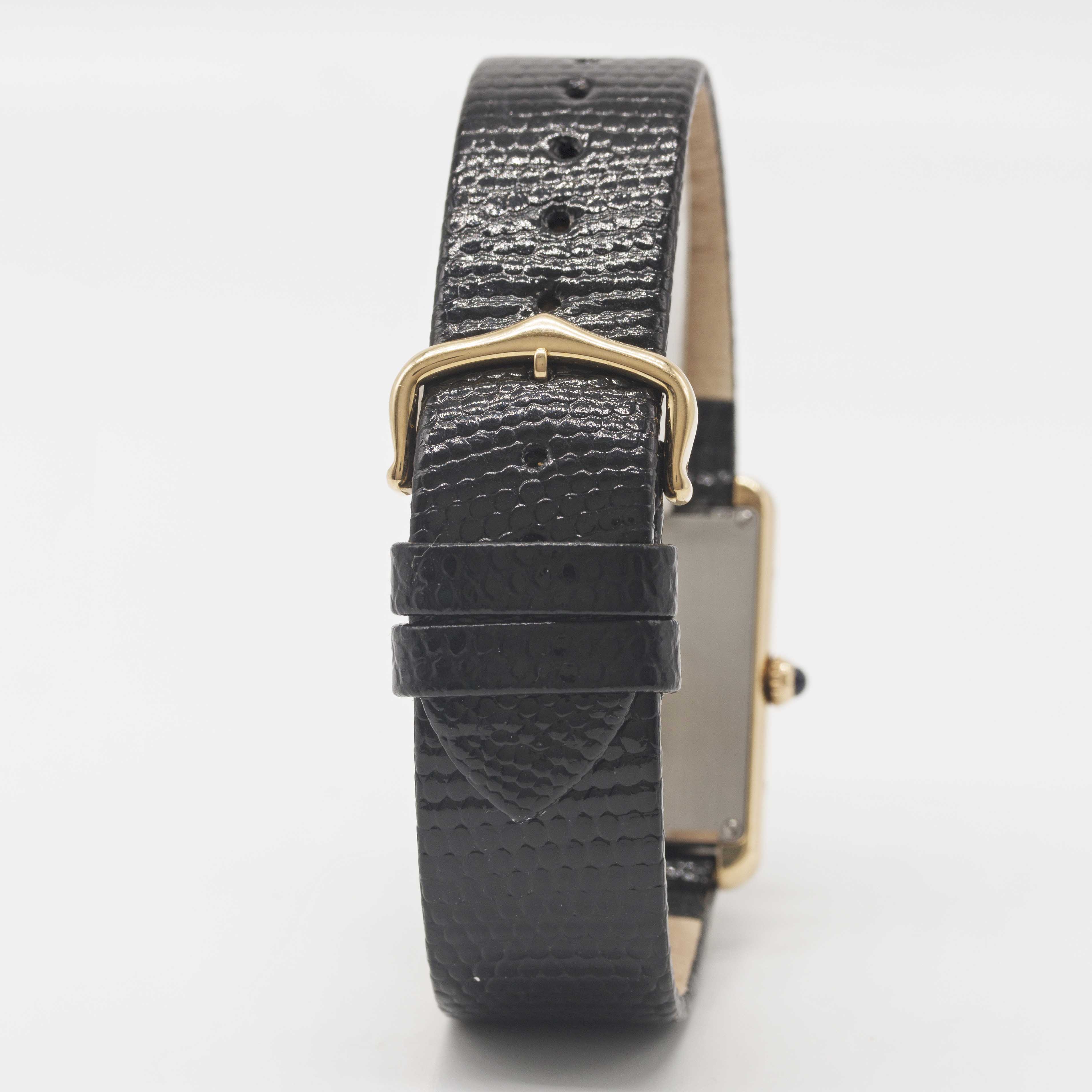 A GENTLEMAN'S LARGE SIZE STEEL & SOLID GOLD CARTIER TANK SOLO WRIST WATCH DATED 2007, REF. 2742 WITH - Image 5 of 8