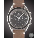 A GENTLEMAN'S STAINLESS STEEL OMEGA SPEEDMASTER PROFESSIONAL CHRONOGRAPH WRIST WATCH CIRCA 1990s,