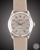 A GENTLEMAN'S STAINLESS STEEL ROLEX OYSTER PERPETUAL AIR KING WRIST WATCH CIRCA 1987, REF. 5500 WITH