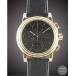 A GENTLEMAN'S 18K SOLID GOLD IWC "AMALFI" AUTOMATIC CHRONOGRAPH WRIST WATCH CIRCA 1990s, REF. 3703