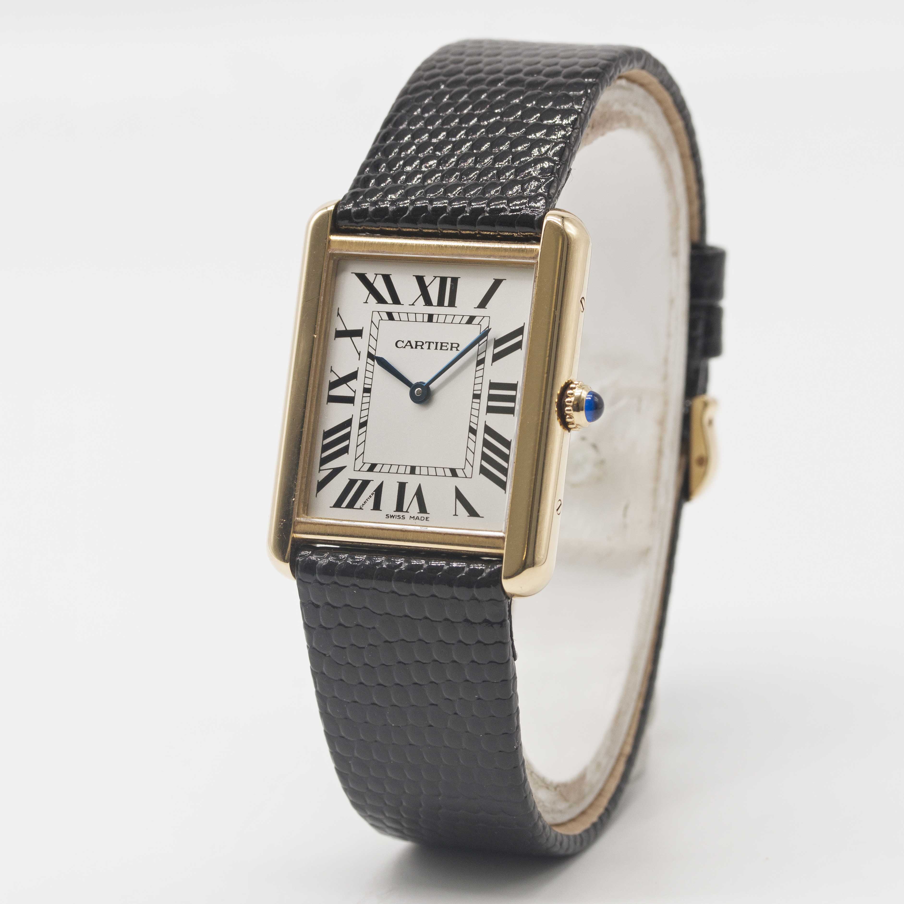 A GENTLEMAN'S LARGE SIZE STEEL & SOLID GOLD CARTIER TANK SOLO WRIST WATCH DATED 2007, REF. 2742 WITH - Image 3 of 8