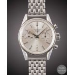 A GENTLEMAN'S STAINLESS STEEL HEUER CARRERA 45 CHRONOGRAPH BRACELET WATCH CIRCA 1960s, REF. 3647S