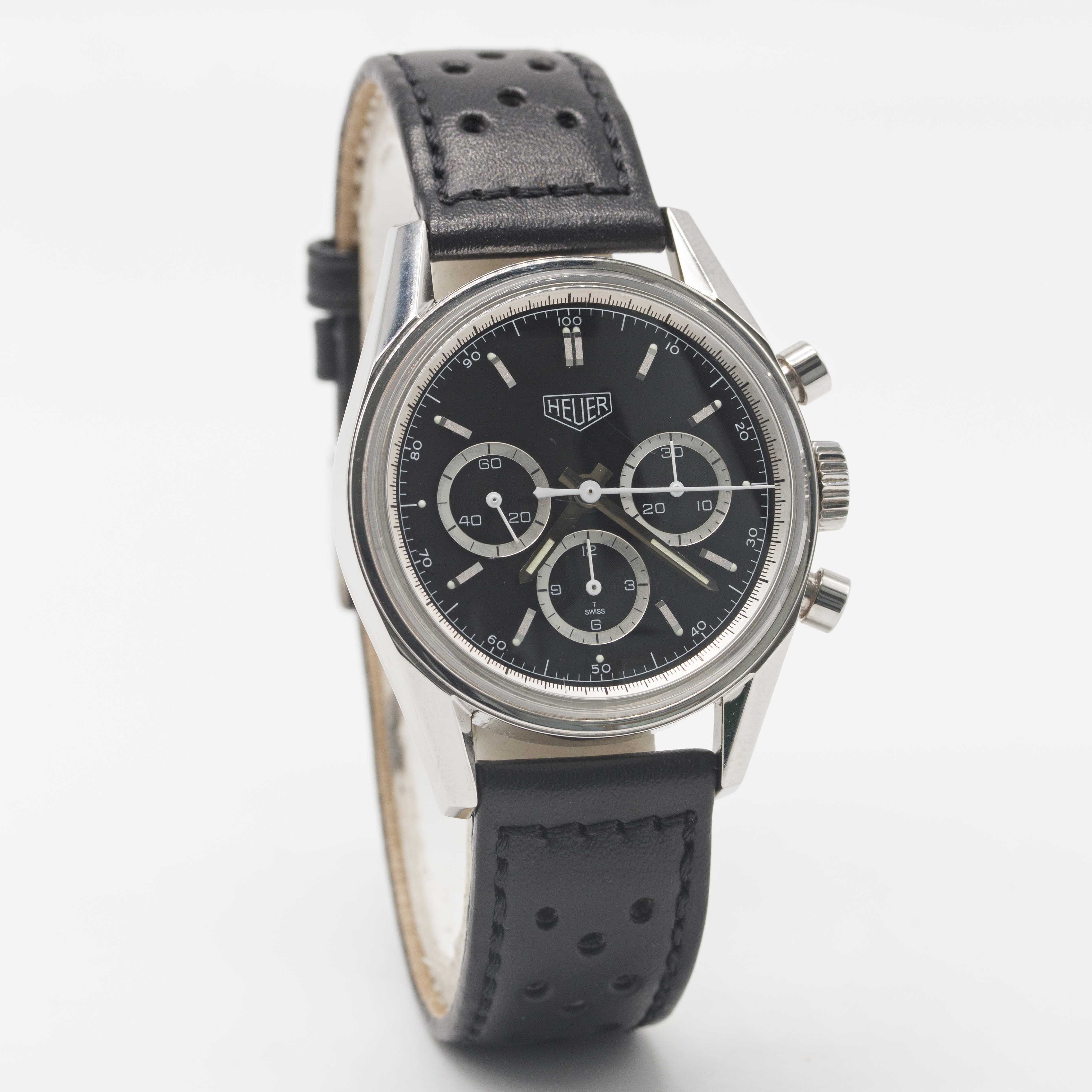 A GENTLEMAN'S STAINLESS STEEL HEUER CLASSIC CARRERA CHRONOGRAPH WRIST WATCH DATED 2000, REF. - Image 4 of 7