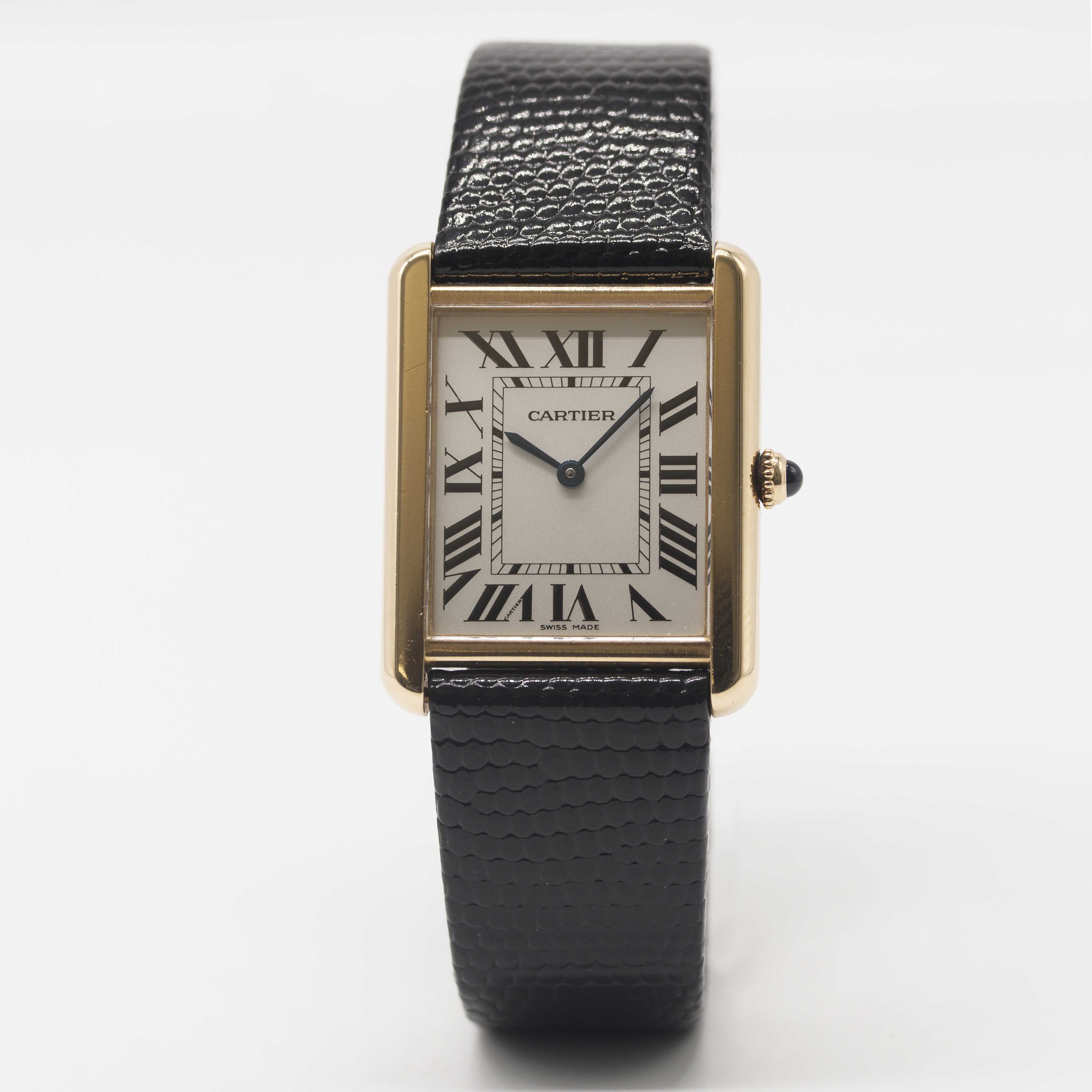 A GENTLEMAN'S LARGE SIZE STEEL & SOLID GOLD CARTIER TANK SOLO WRIST WATCH DATED 2007, REF. 2742 WITH - Image 2 of 8