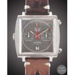 A GENTLEMAN'S STAINLESS STEEL HEUER MONACO AUTOMATIC CHRONOGRAPH WRIST WATCH CIRCA 1970, REF. 1133