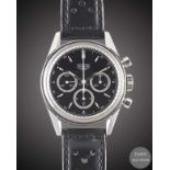 A GENTLEMAN'S STAINLESS STEEL HEUER CLASSIC CARRERA CHRONOGRAPH WRIST WATCH DATED 2000, REF.