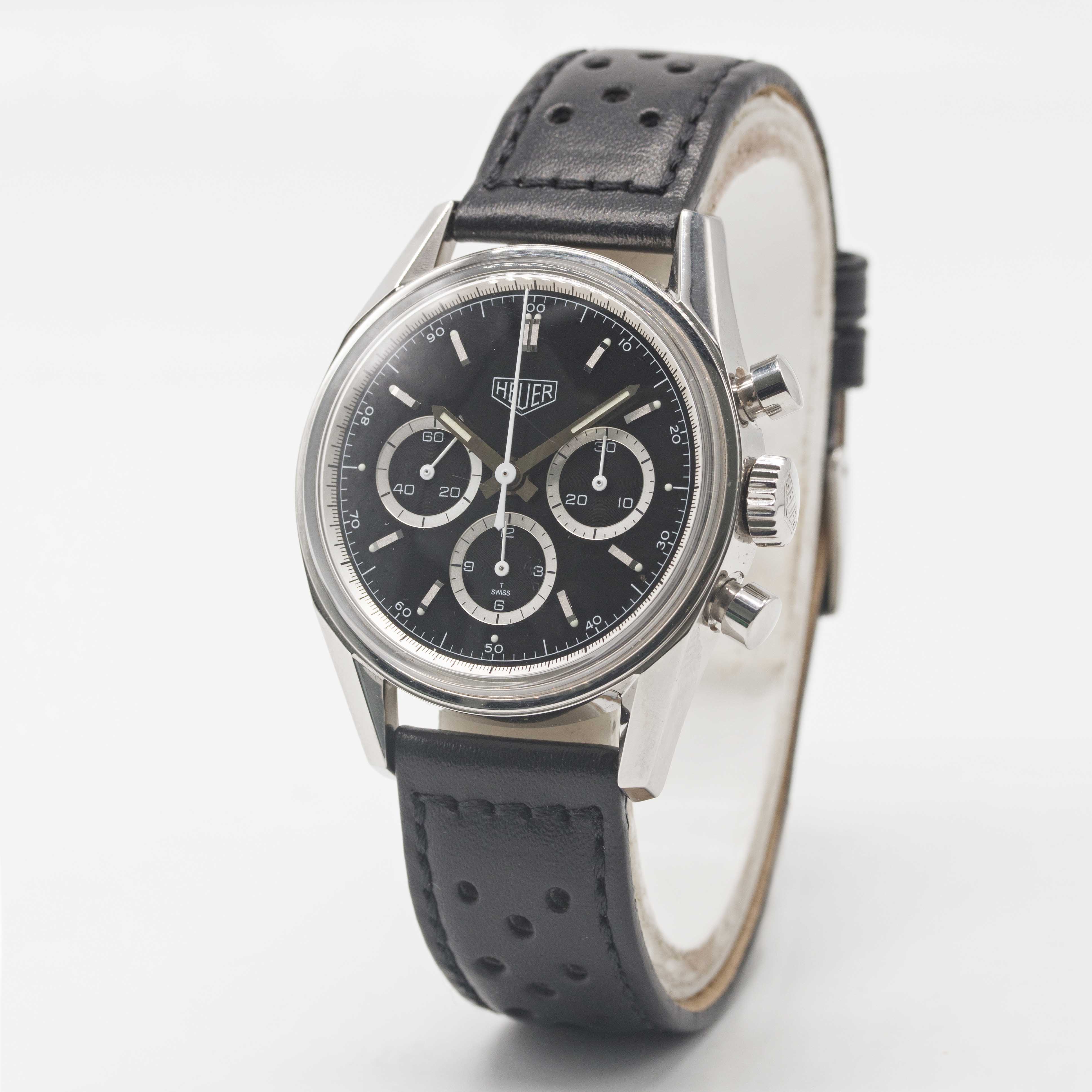 A GENTLEMAN'S STAINLESS STEEL HEUER CLASSIC CARRERA CHRONOGRAPH WRIST WATCH DATED 2000, REF. - Image 3 of 7