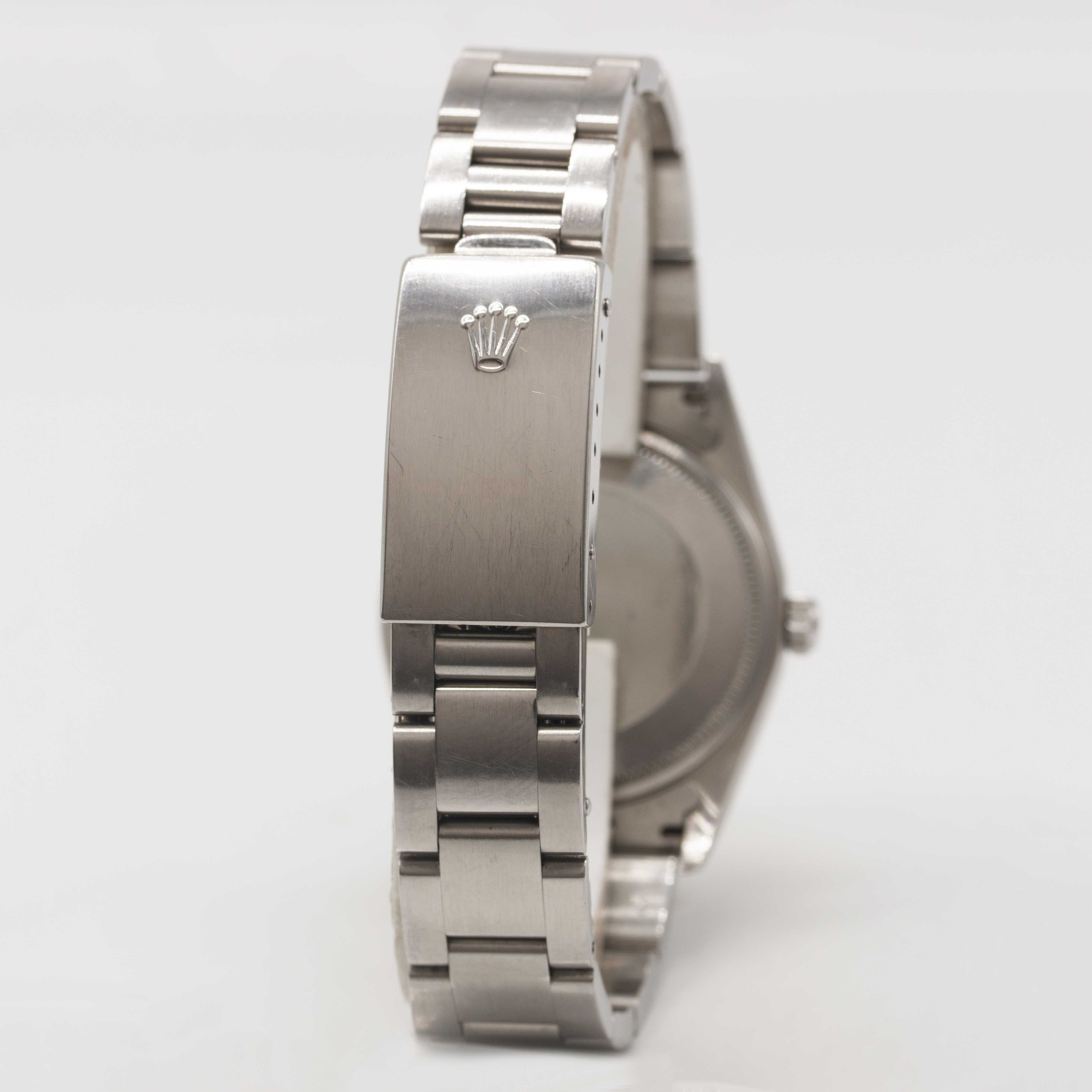 A GENTLEMAN'S STAINLESS STEEL ROLEX OYSTER PERPETUAL AIR KING PRECISION BRACELET WATCH DATED 2002, - Image 5 of 9