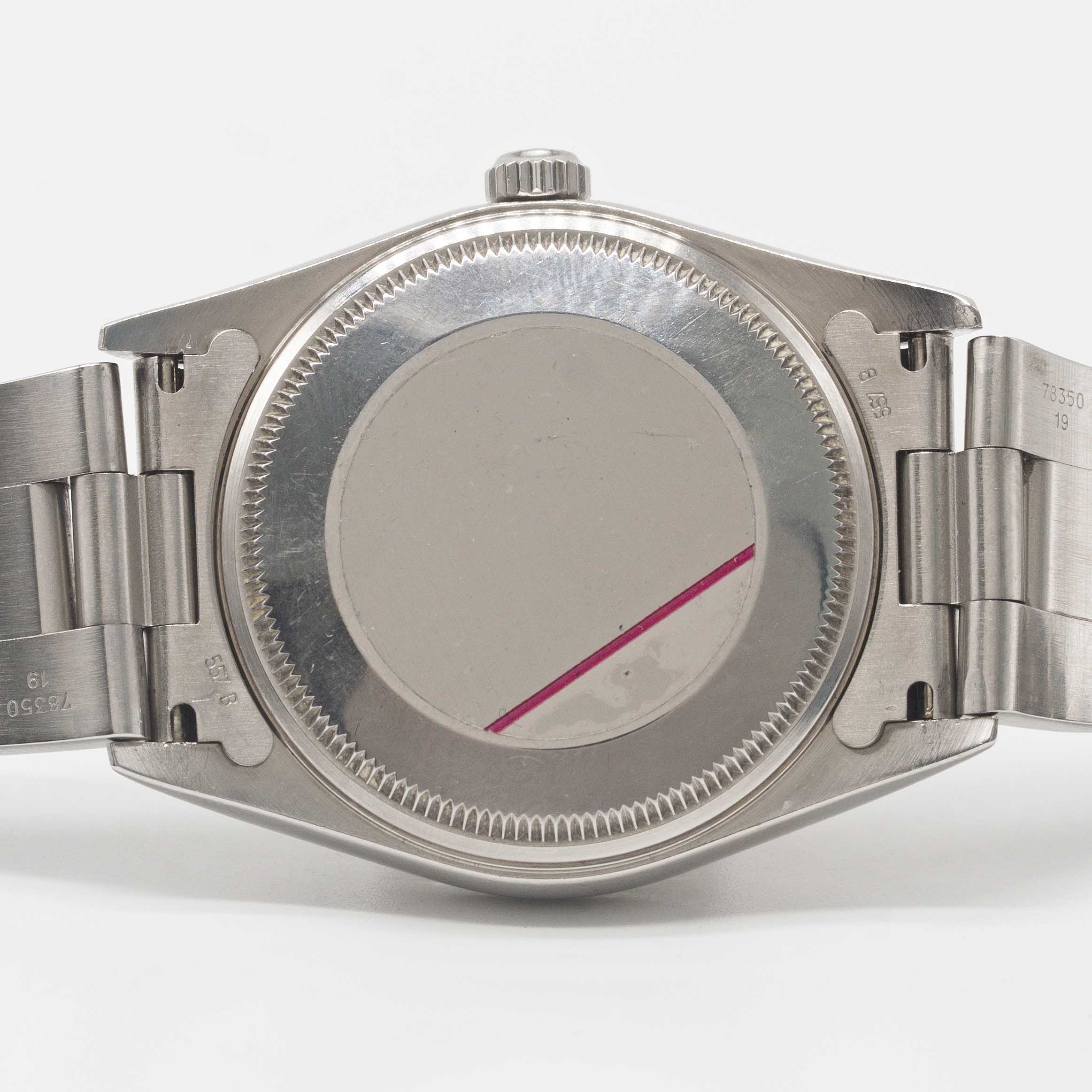 A GENTLEMAN'S STAINLESS STEEL ROLEX OYSTER PERPETUAL AIR KING PRECISION BRACELET WATCH DATED 2002, - Image 6 of 9