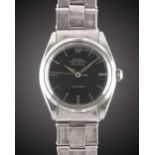 A GENTLEMAN'S STAINLESS STEEL ROLEX OYSTER PERPETUAL AIR KING PRECISION BRACELET WATCH CIRCA 1966,