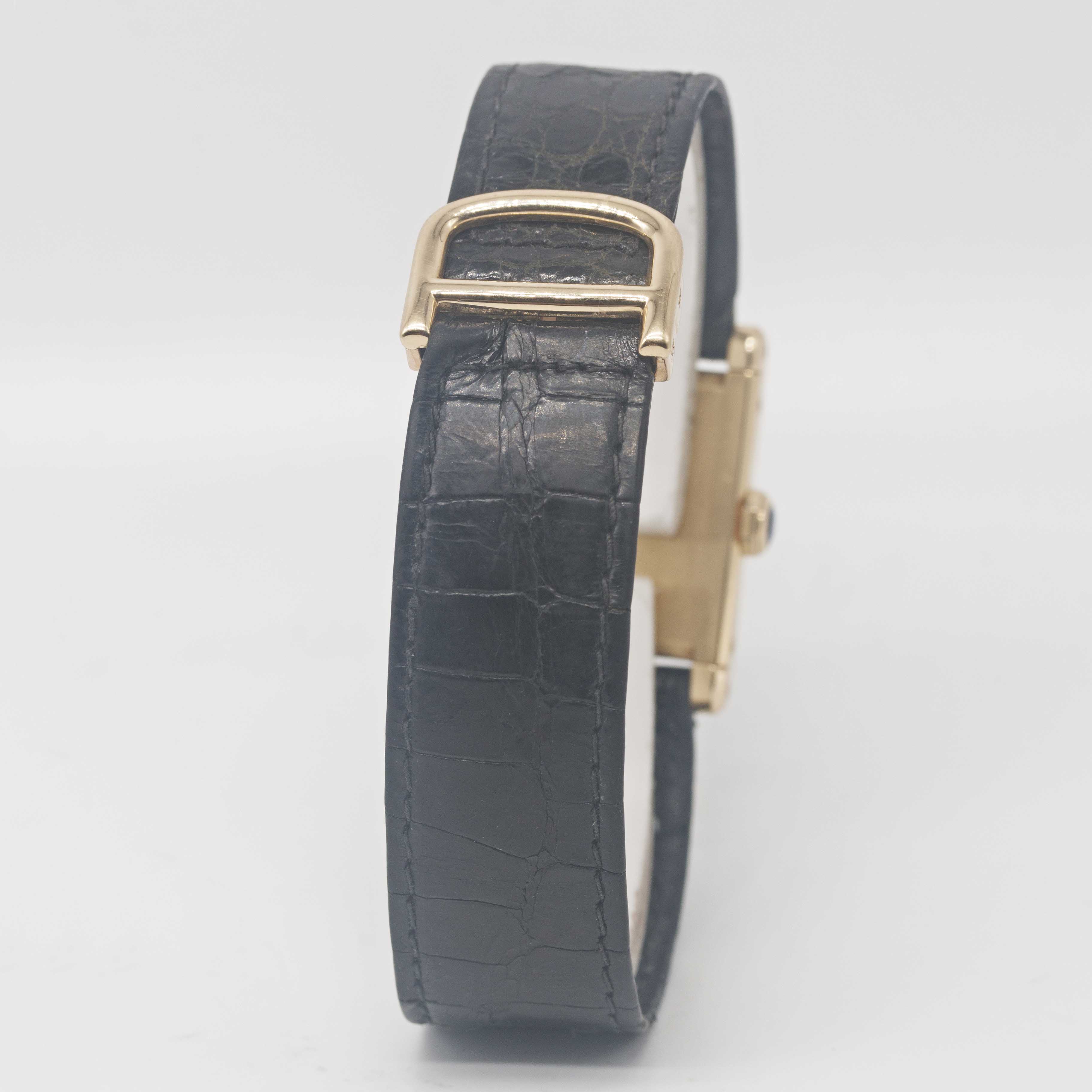 A GENTLEMAN'S SIZE 18K SOLID GOLD CARTIER PARIS TANK NORMALE WRIST WATCH CIRCA 1980s Movement: - Image 6 of 13