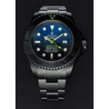 A GENTLEMAN'S BLACK COATED STAINLESS STEEL BAMFORD ROLEX OYSTER PERPETUAL "JAMES CAMERON" DEEPSEA