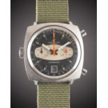 A GENTLEMAN'S STAINLESS STEEL BREITLING CHRONOMATIC CHRONOGRAPH WRIST WATCH CIRCA 1969, REF. 2111