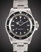 A GENTLEMAN'S STAINLESS STEEL ROLEX OYSTER PERPETUAL SUBMARINER BRACELET WATCH CIRCA 1988, REF. 5513