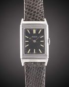 A RARE GENTLEMAN'S STAINLESS STEEL REVERSO STANDARD WRIST WATCH CIRCA 1930s, PRE JAEGER-LECOULTRE,