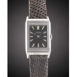 A RARE GENTLEMAN'S STAINLESS STEEL REVERSO STANDARD WRIST WATCH CIRCA 1930s, PRE JAEGER-LECOULTRE,