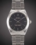 A GENTLEMAN'S STAINLESS STEEL ROLEX OYSTER PERPETUAL BRACELET WATCH CIRCA 1976, REF. 1002 WITH GLOSS