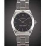 A GENTLEMAN'S STAINLESS STEEL ROLEX OYSTER PERPETUAL BRACELET WATCH CIRCA 1976, REF. 1002 WITH GLOSS