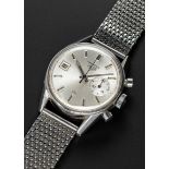 A GENTLEMAN'S STAINLESS STEEL HEUER CARRERA "DATO 45" CHRONOGRAPH BRACELET WATCH CIRCA 1968, REF.