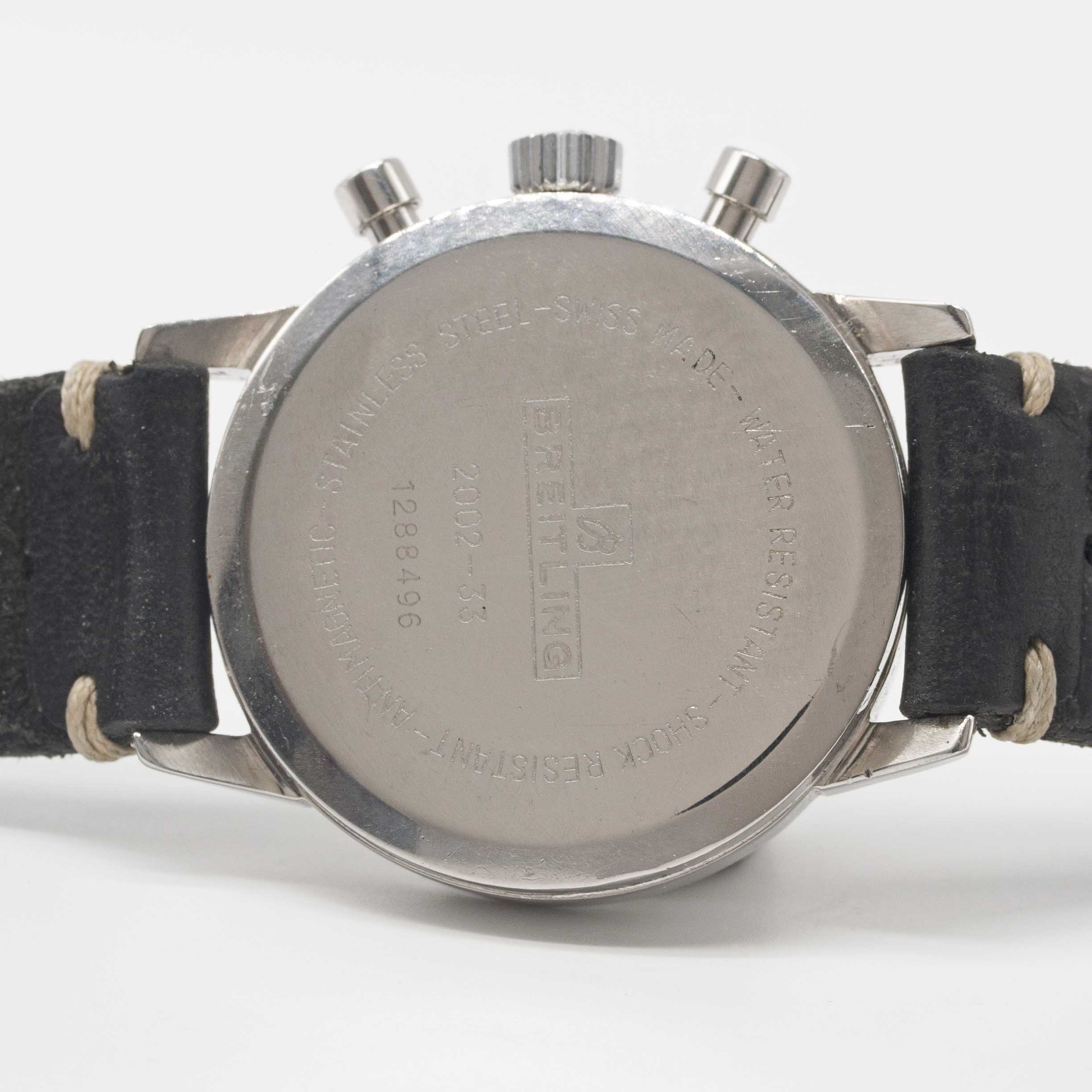 A GENTLEMAN'S STAINLESS STEEL BREITLING TOP TIME CHRONOGRAPH WRIST WATCH CIRCA 1969, REF. 2002-33 - Image 6 of 9