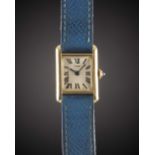A RARE LADIES 18K SOLID GOLD CARTIER LONDON TANK "LC" WRIST WATCH CIRCA 1969, WITH LONDON
