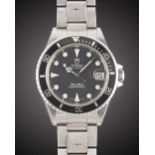 A MID SIZE STAINLESS STEEL ROLEX TUDOR PRINCE OYSTERDATE SUBMARINER BRACELET WATCH CIRCA 1992,