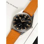 A RARE GENTLEMAN'S STAINLESS STEEL OMEGA RANCHERO WRIST WATCH DATED 1958, REF. 2990 1 WITH BLACK