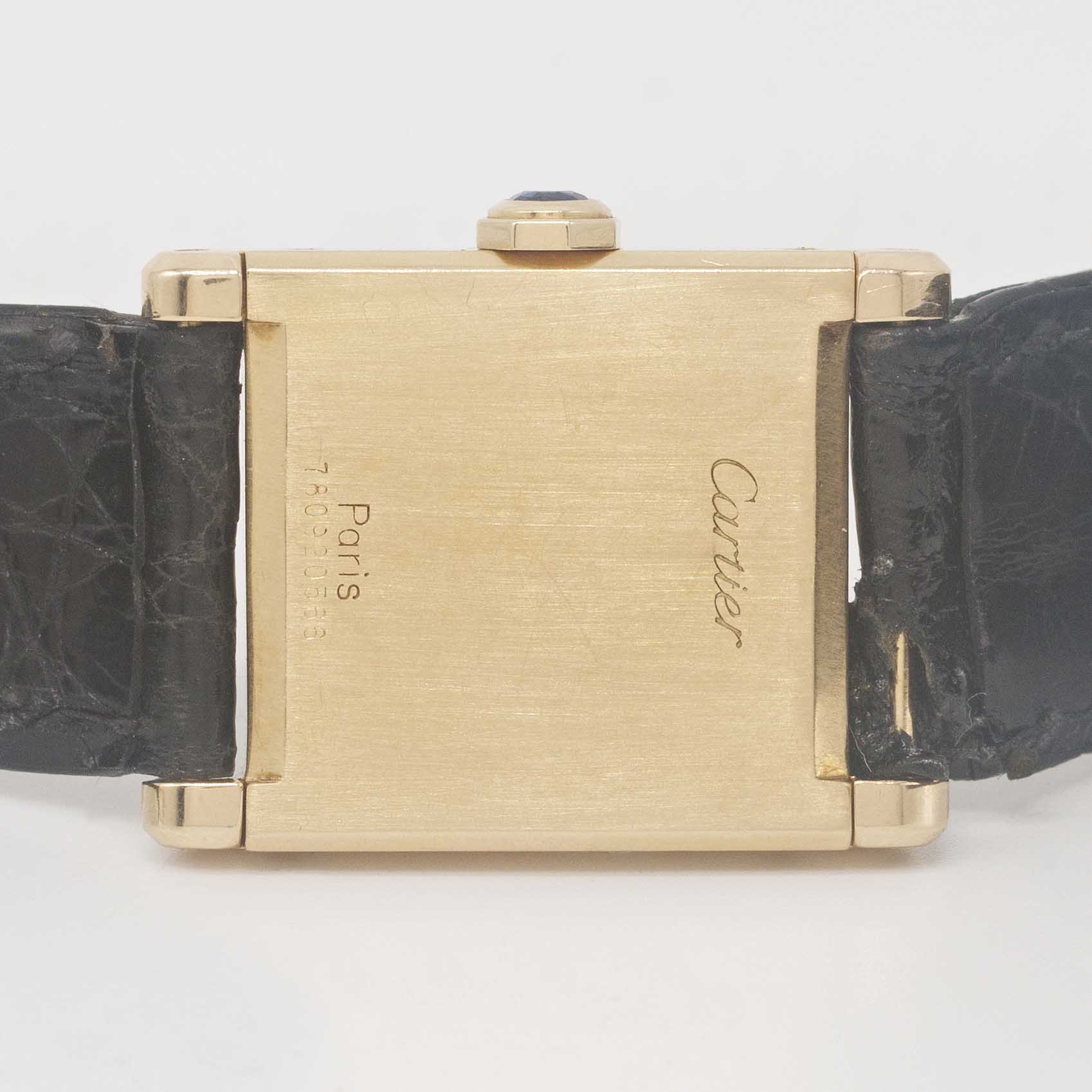 A GENTLEMAN'S SIZE 18K SOLID GOLD CARTIER PARIS TANK NORMALE WRIST WATCH CIRCA 1980s Movement: - Image 7 of 13