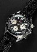 A RARE GENTLEMAN'S STAINLESS STEEL UNIVERSAL GENEVE SPACE COMPAX CHRONOGRAPH WRIST WATCH CIRCA