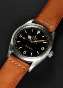 A RARE GENTLEMAN'S STAINLESS STEEL ROLEX OYSTER PERPETUAL EXPLORER WRIST WATCH CIRCA 1960, REF. 1016