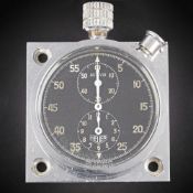 A HEUER AUTAVIA DASHBOARD TIMER CIRCA 1950s, WITH GLOSS BLACK DIAL Movement: Manual wind, Valjoux