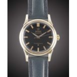 A GENTLEMAN'S STEEL & GOLD CAPPED OMEGA CONSTELLATION CHRONOMETER WRIST WATCH CIRCA 1961, REF. 14381